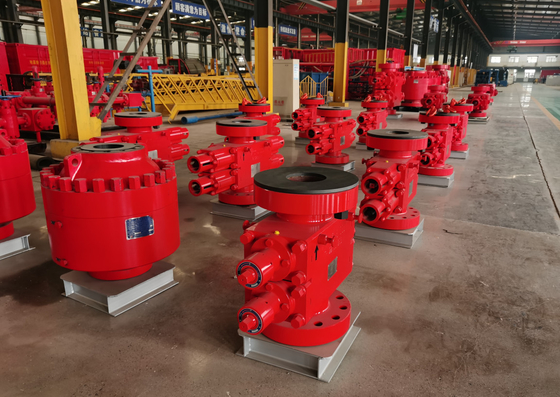 मैनुअल डबल राम बीओपी दबाव 5000PSI 7-1/16 "तेल क्षेत्र ड्रिलिंग ब्लोआउट रोकथाम